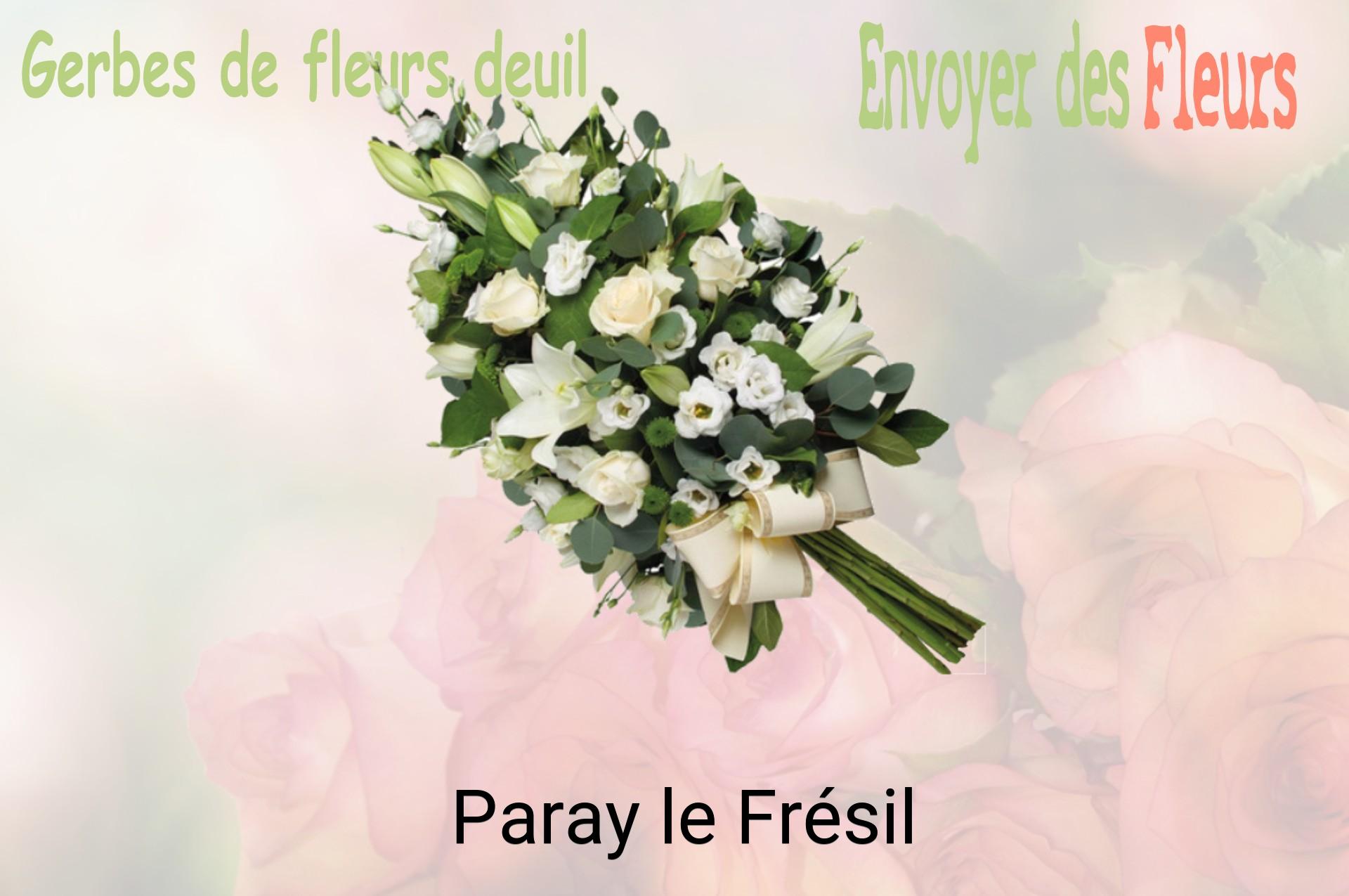 Gerbe de fleurs de deuil livrée à Paray-le-Frésil